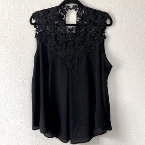 Womens lace high neck top